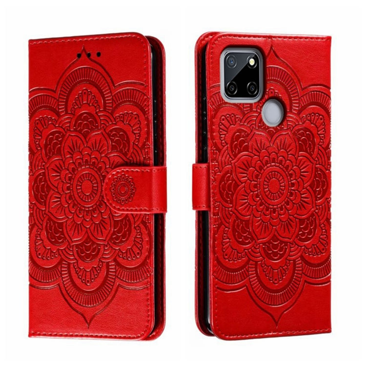 Sun Mandala Embossing Pattern Phone Leather Case, For Realme 11 Pro, For Realme C15 / C25 / Narzo 30A, For Realme C12