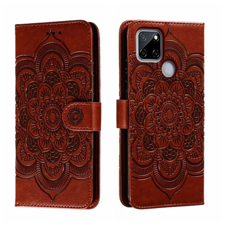Sun Mandala Embossing Pattern Phone Leather Case, For Realme 11 Pro, For Realme C15 / C25 / Narzo 30A, For Realme C12