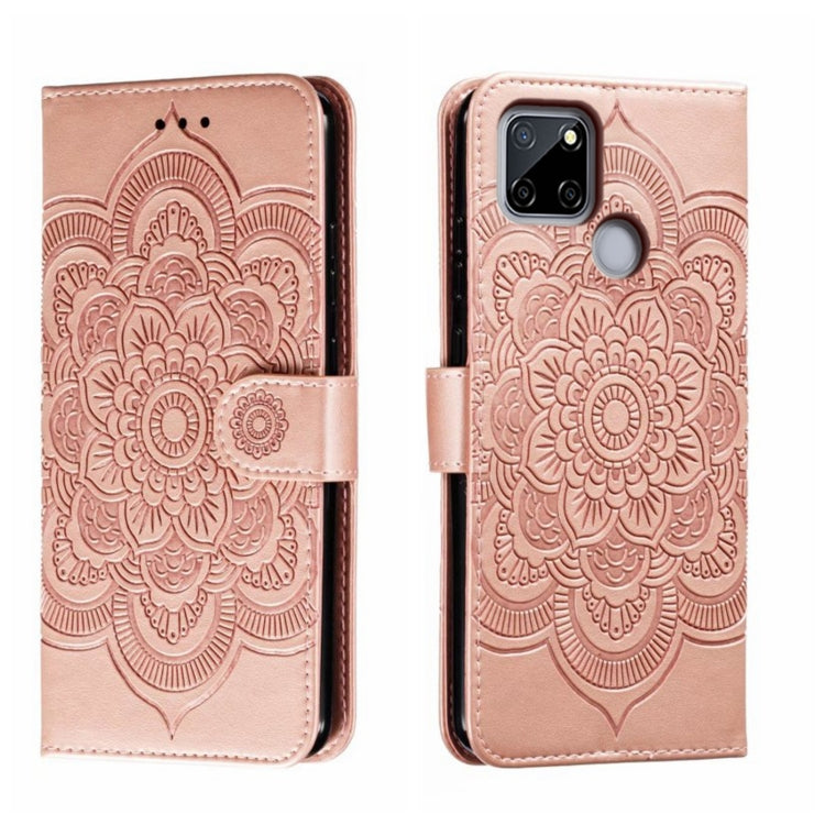 Sun Mandala Embossing Pattern Phone Leather Case, For Realme 11 Pro, For Realme C15 / C25 / Narzo 30A, For Realme C12