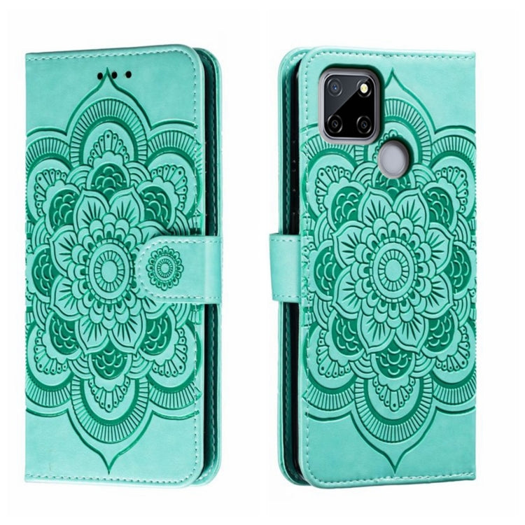 Sun Mandala Embossing Pattern Phone Leather Case, For Realme 11 Pro, For Realme C15 / C25 / Narzo 30A, For Realme C12