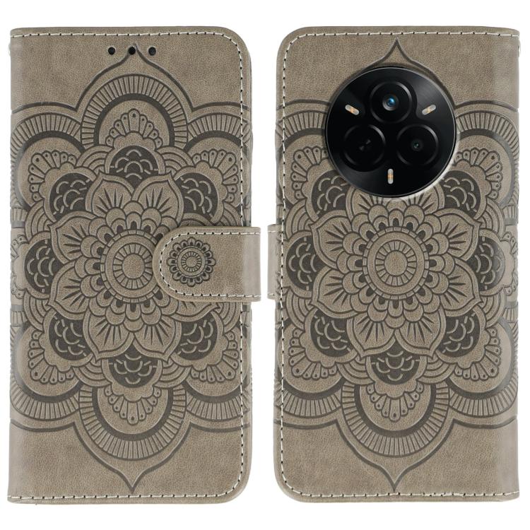 Sun Mandala Embossing Pattern Phone Leather Case, For Realme 14 Pro+, For Realme 14 Pro, For Realme 14x, For Realme GT7 Pro, For Realme 11 5G, For Realme C53