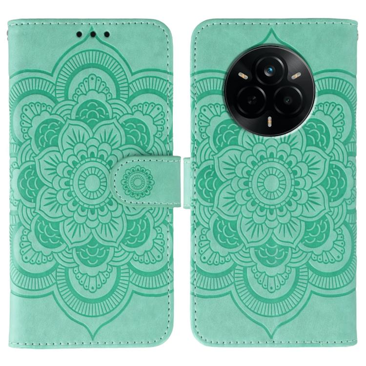 Sun Mandala Embossing Pattern Phone Leather Case, For Realme 14 Pro+, For Realme 14 Pro, For Realme 14x, For Realme GT7 Pro, For Realme 11 5G, For Realme C53