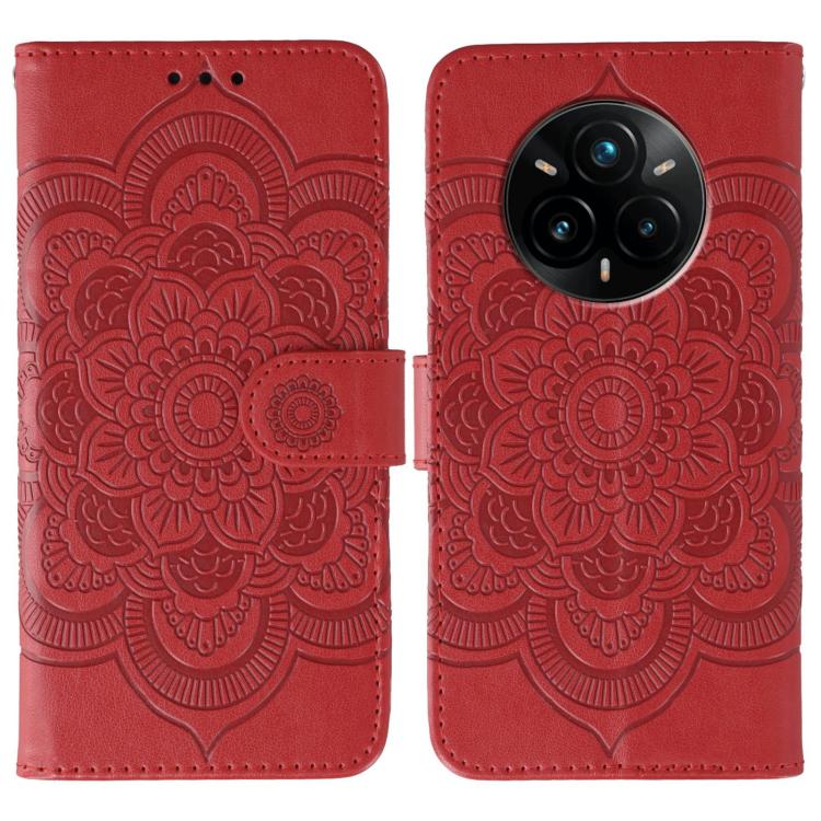 Sun Mandala Embossing Pattern Phone Leather Case, For Realme 14 Pro+, For Realme 14 Pro, For Realme 14x, For Realme GT7 Pro, For Realme 11 5G, For Realme C53
