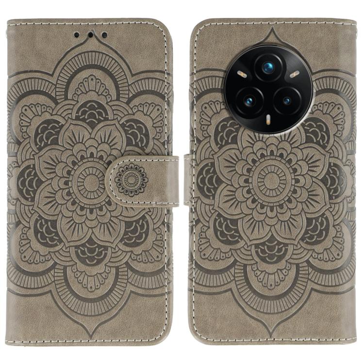 Sun Mandala Embossing Pattern Phone Leather Case, For Realme 14 Pro+, For Realme 14 Pro, For Realme 14x, For Realme GT7 Pro, For Realme 11 5G, For Realme C53