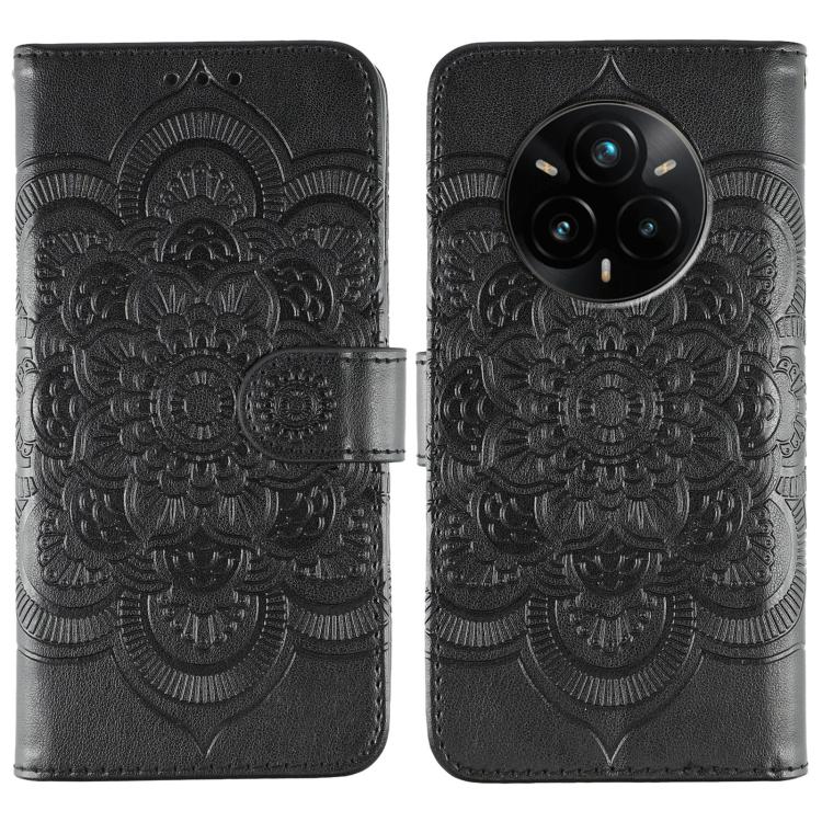 Sun Mandala Embossing Pattern Phone Leather Case, For Realme 14 Pro+, For Realme 14 Pro, For Realme 14x, For Realme GT7 Pro, For Realme 11 5G, For Realme C53