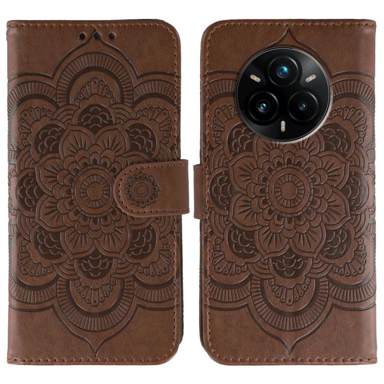 Sun Mandala Embossing Pattern Phone Leather Case, For Realme 14 Pro+, For Realme 14 Pro, For Realme 14x, For Realme GT7 Pro, For Realme 11 5G, For Realme C53
