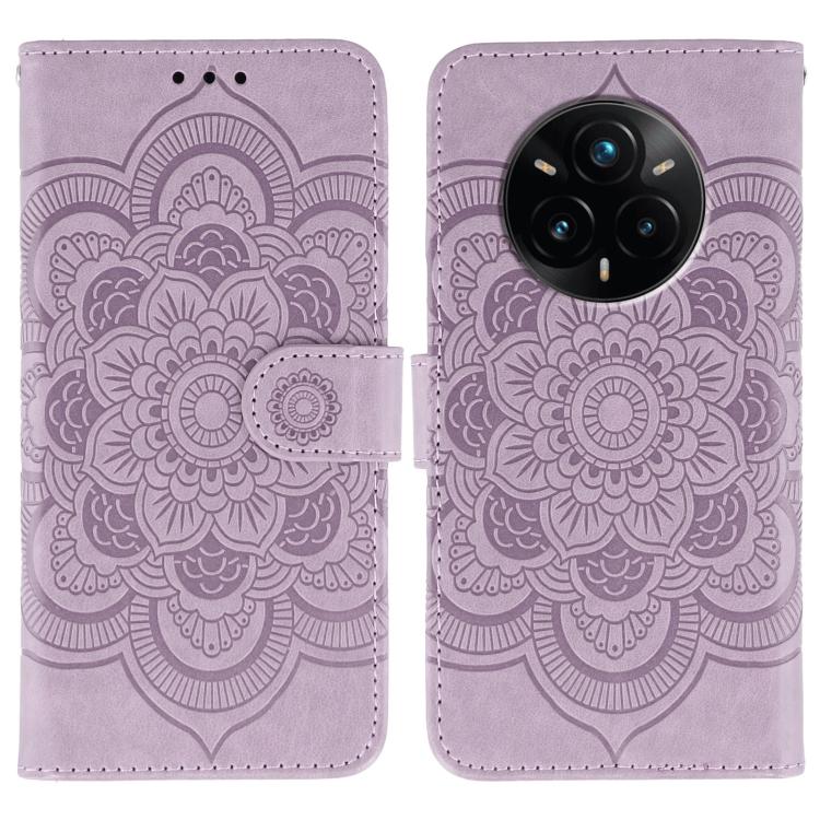 Sun Mandala Embossing Pattern Phone Leather Case, For Realme 14 Pro+, For Realme 14 Pro, For Realme 14x, For Realme GT7 Pro, For Realme 11 5G, For Realme C53