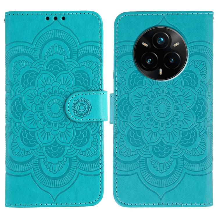 Sun Mandala Embossing Pattern Phone Leather Case, For Realme 14 Pro+, For Realme 14 Pro, For Realme 14x, For Realme GT7 Pro, For Realme 11 5G, For Realme C53
