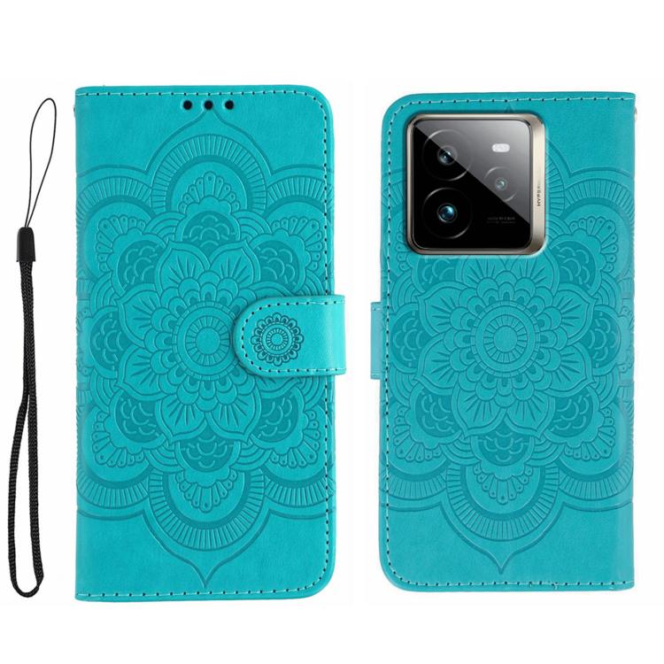 Sun Mandala Embossing Pattern Phone Leather Case, For Realme 14 Pro+, For Realme 14 Pro, For Realme 14x, For Realme GT7 Pro, For Realme 11 5G, For Realme C53