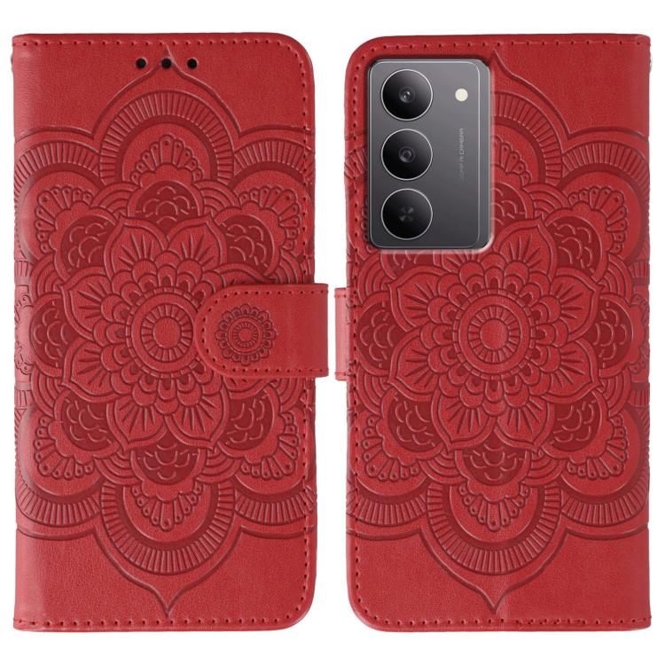 Sun Mandala Embossing Pattern Phone Leather Case, For Realme 14 Pro+, For Realme 14 Pro, For Realme 14x, For Realme GT7 Pro, For Realme 11 5G, For Realme C53