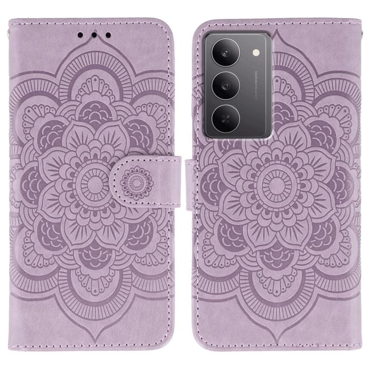 Sun Mandala Embossing Pattern Phone Leather Case, For Realme 14 Pro+, For Realme 14 Pro, For Realme 14x, For Realme GT7 Pro, For Realme 11 5G, For Realme C53