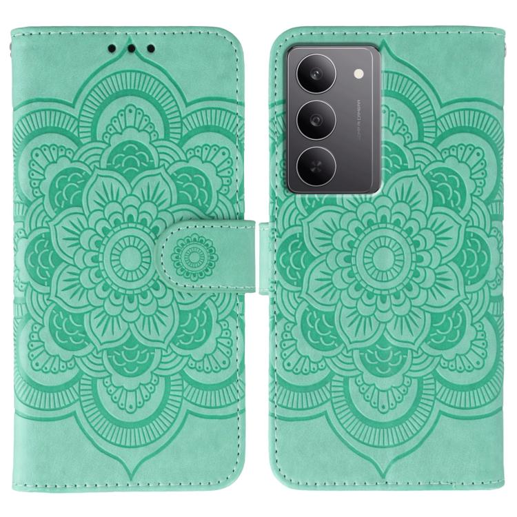 Sun Mandala Embossing Pattern Phone Leather Case, For Realme 14 Pro+, For Realme 14 Pro, For Realme 14x, For Realme GT7 Pro, For Realme 11 5G, For Realme C53