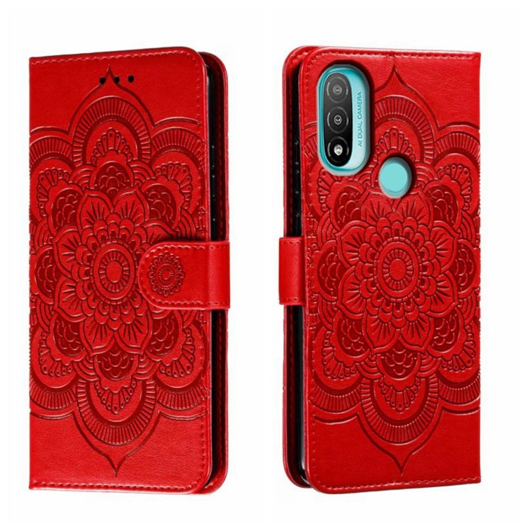Sun Mandala Embossing Pattern Phone Leather Case, For Motorola Moto Edge 30, For Motorola Moto E40, For Motorola Moto E20, For Motorola Moto G4
