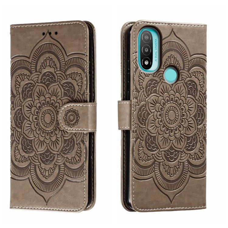 Sun Mandala Embossing Pattern Phone Leather Case, For Motorola Moto Edge 30, For Motorola Moto E40, For Motorola Moto E20, For Motorola Moto G4