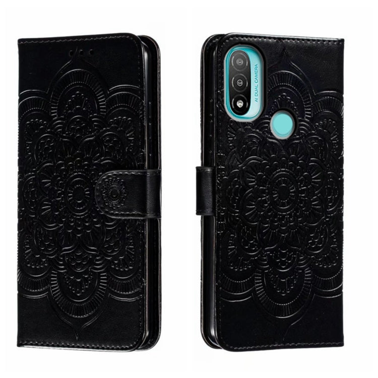 Sun Mandala Embossing Pattern Phone Leather Case, For Motorola Moto Edge 30, For Motorola Moto E40, For Motorola Moto E20, For Motorola Moto G4