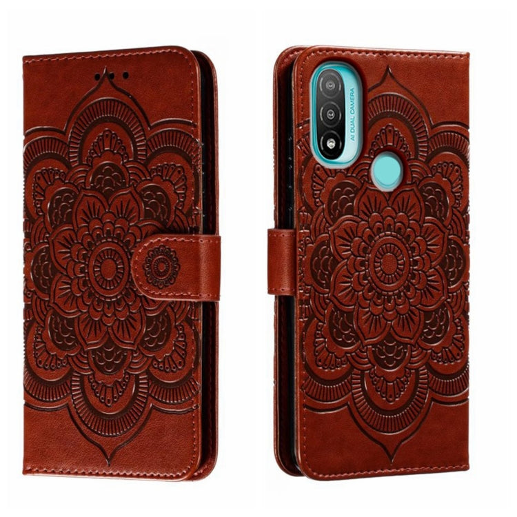 Sun Mandala Embossing Pattern Phone Leather Case, For Motorola Moto Edge 30, For Motorola Moto E40, For Motorola Moto E20, For Motorola Moto G4