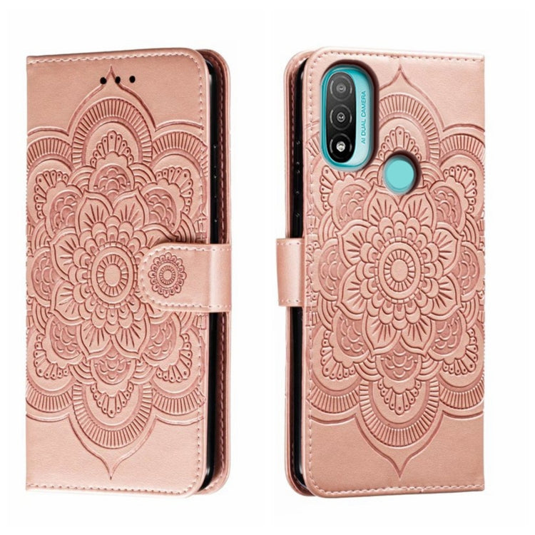 Sun Mandala Embossing Pattern Phone Leather Case, For Motorola Moto Edge 30, For Motorola Moto E40, For Motorola Moto E20, For Motorola Moto G4