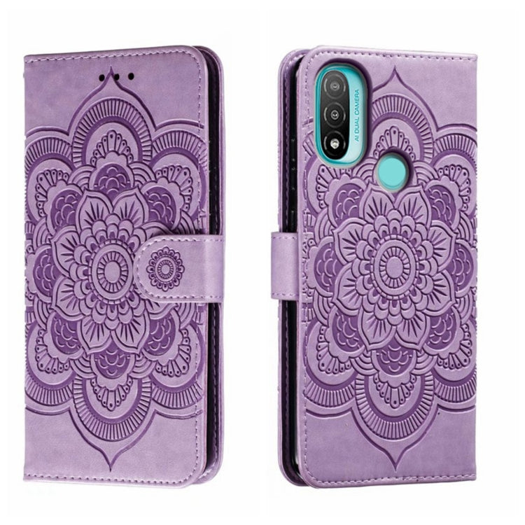 Sun Mandala Embossing Pattern Phone Leather Case, For Motorola Moto Edge 30, For Motorola Moto E40, For Motorola Moto E20, For Motorola Moto G4