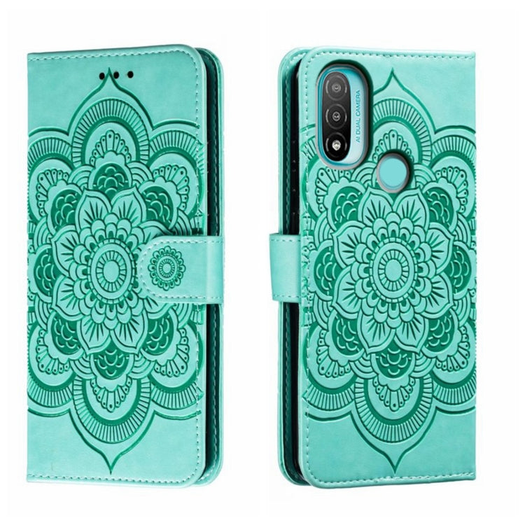 Sun Mandala Embossing Pattern Phone Leather Case, For Motorola Moto Edge 30, For Motorola Moto E40, For Motorola Moto E20, For Motorola Moto G4