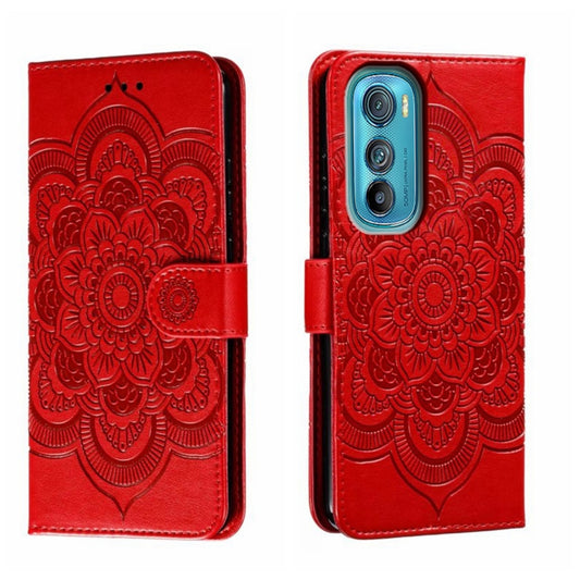 Sun Mandala Embossing Pattern Phone Leather Case, For Motorola Moto Edge 30, For Motorola Moto E40, For Motorola Moto E20, For Motorola Moto G4