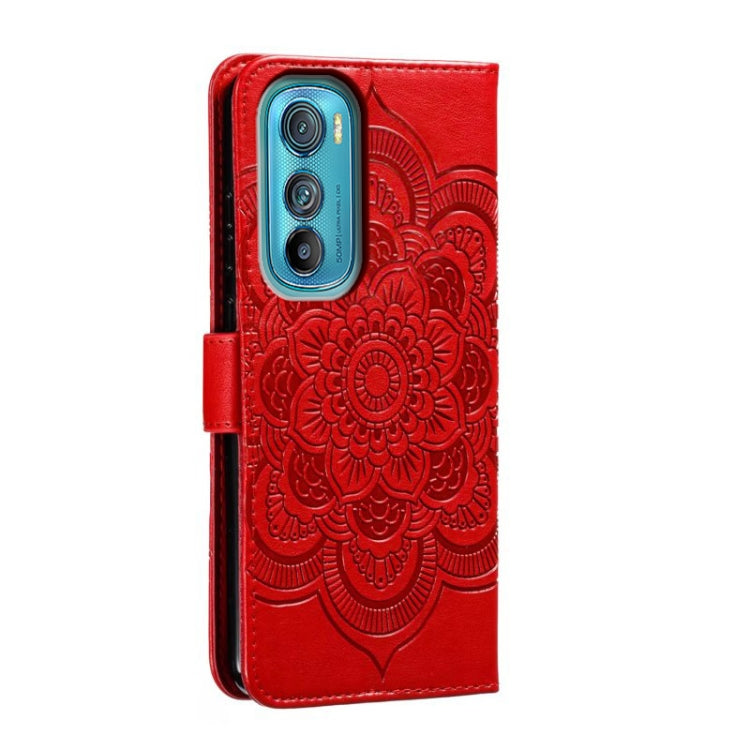 Sun Mandala Embossing Pattern Phone Leather Case, For Motorola Moto Edge 30, For Motorola Moto E40, For Motorola Moto E20, For Motorola Moto G4