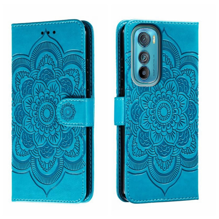 Sun Mandala Embossing Pattern Phone Leather Case, For Motorola Moto Edge 30, For Motorola Moto E40, For Motorola Moto E20, For Motorola Moto G4