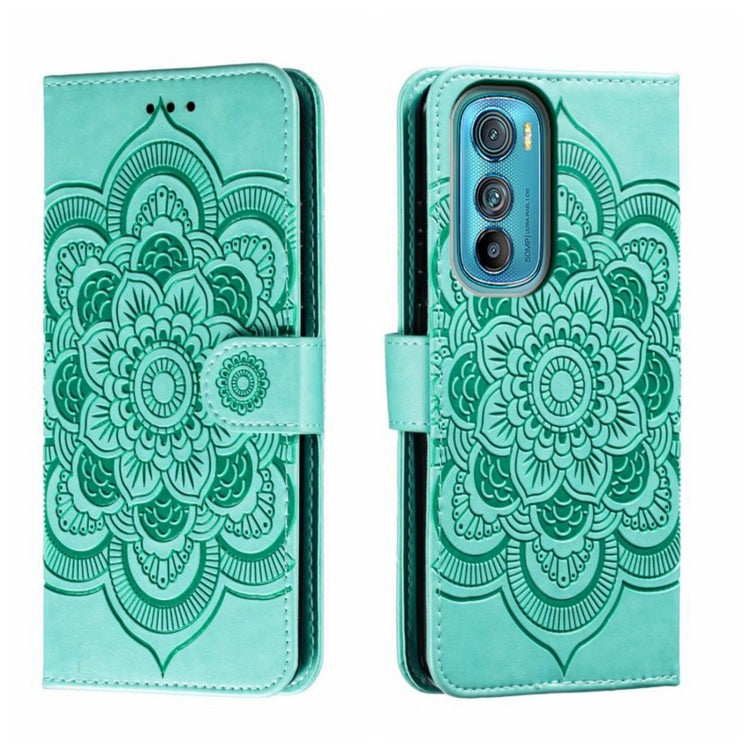 Sun Mandala Embossing Pattern Phone Leather Case, For Motorola Moto Edge 30, For Motorola Moto E40, For Motorola Moto E20, For Motorola Moto G4