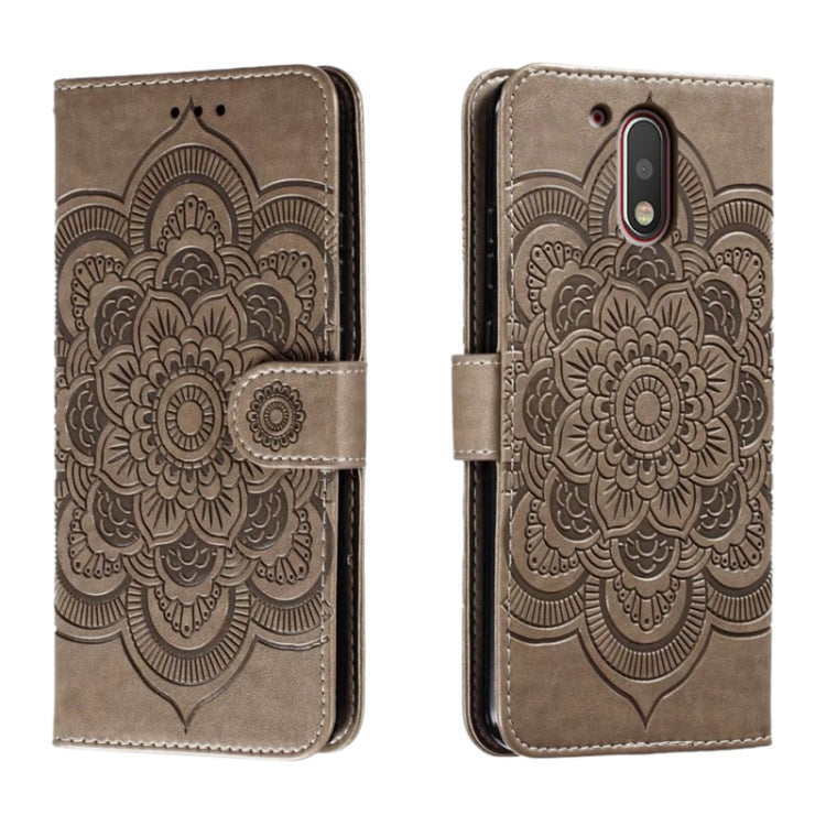 Sun Mandala Embossing Pattern Phone Leather Case, For Motorola Moto Edge 30, For Motorola Moto E40, For Motorola Moto E20, For Motorola Moto G4