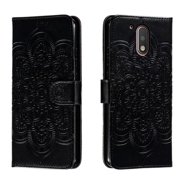 Sun Mandala Embossing Pattern Phone Leather Case, For Motorola Moto Edge 30, For Motorola Moto E40, For Motorola Moto E20, For Motorola Moto G4