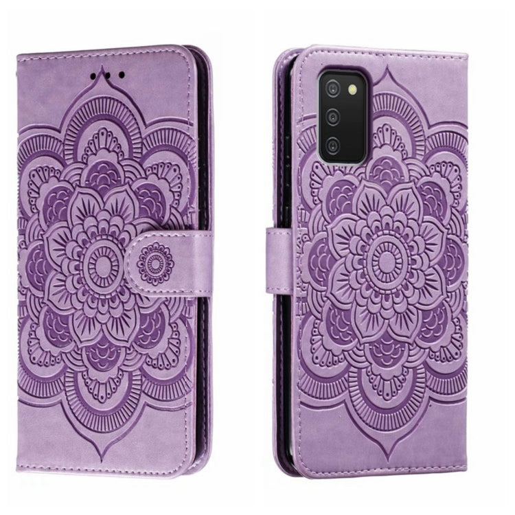 Sun Mandala Embossing Pattern Phone Leather Case, For Samsung Galaxy M52 5G, For Samsung Galaxy A13 5G, For Samsung  Galaxy A03S