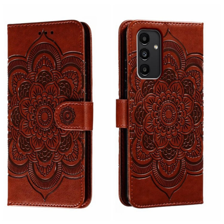 Sun Mandala Embossing Pattern Phone Leather Case, For Samsung Galaxy M52 5G, For Samsung Galaxy A13 5G, For Samsung  Galaxy A03S