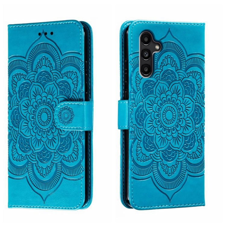 Sun Mandala Embossing Pattern Phone Leather Case, For Samsung Galaxy A55, For Samsung  Galaxy A15, For Samsung Galaxy S23 FE, For Samsung Galaxy A24 4G, For Samsung Galaxy M13 5G, For Samsung  Galaxy A23