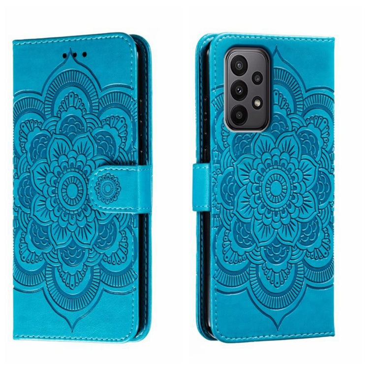 Sun Mandala Embossing Pattern Phone Leather Case, For Samsung Galaxy A55, For Samsung  Galaxy A15, For Samsung Galaxy S23 FE, For Samsung Galaxy A24 4G, For Samsung Galaxy M13 5G, For Samsung  Galaxy A23