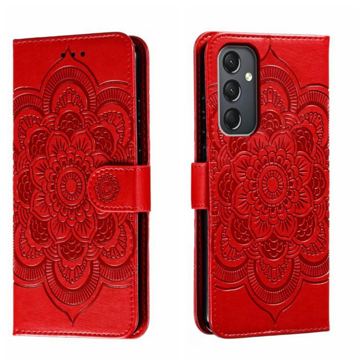 Sun Mandala Embossing Pattern Phone Leather Case, For Samsung Galaxy A55, For Samsung  Galaxy A15, For Samsung Galaxy S23 FE, For Samsung Galaxy A24 4G, For Samsung Galaxy M13 5G, For Samsung  Galaxy A23