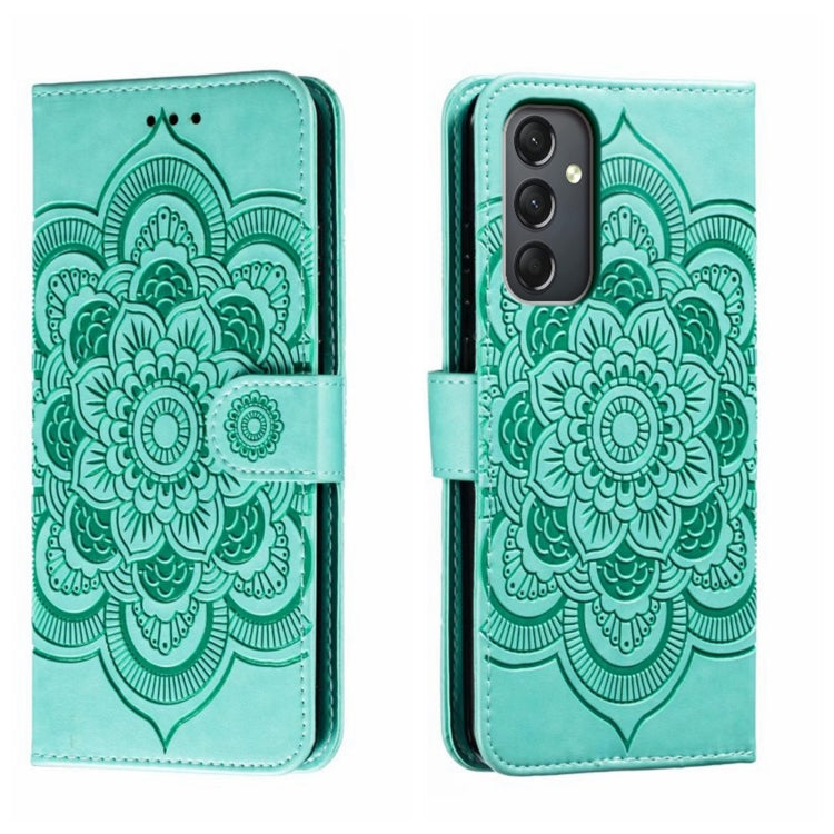 Sun Mandala Embossing Pattern Phone Leather Case, For Samsung Galaxy A55, For Samsung  Galaxy A15, For Samsung Galaxy S23 FE, For Samsung Galaxy A24 4G, For Samsung Galaxy M13 5G, For Samsung  Galaxy A23