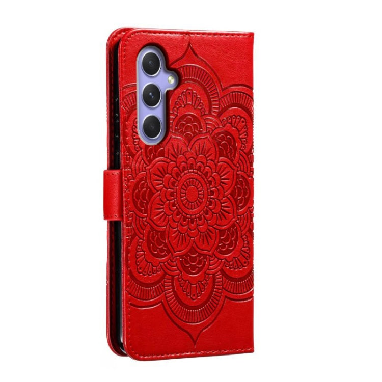 Sun Mandala Embossing Pattern Phone Leather Case, For Samsung Galaxy A55, For Samsung  Galaxy A15, For Samsung Galaxy S23 FE, For Samsung Galaxy A24 4G, For Samsung Galaxy M13 5G, For Samsung  Galaxy A23