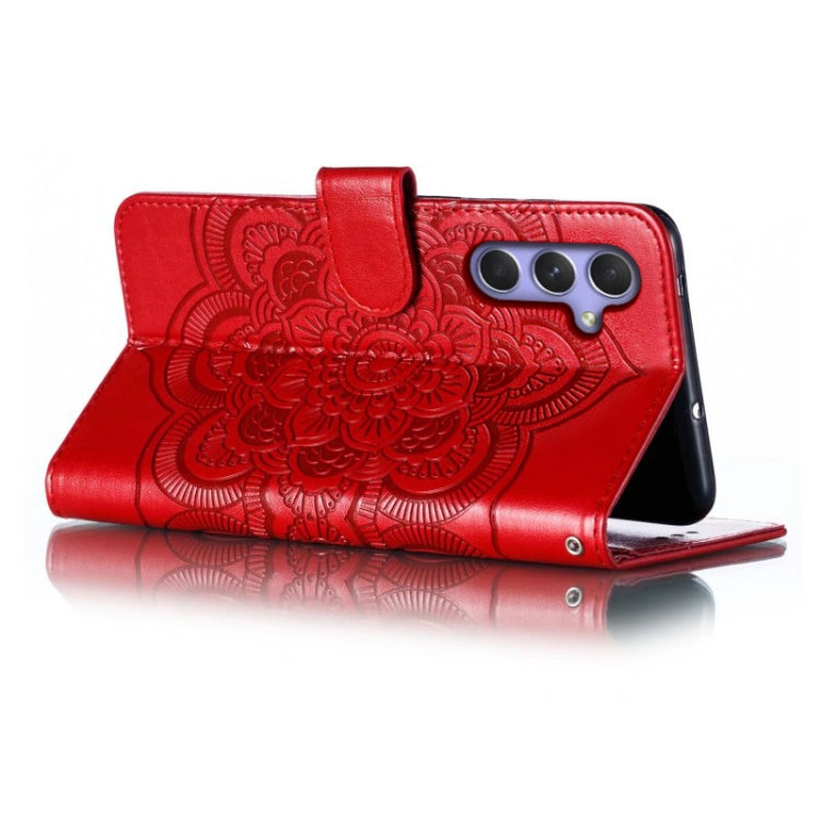 Sun Mandala Embossing Pattern Phone Leather Case, For Samsung Galaxy A55, For Samsung  Galaxy A15, For Samsung Galaxy S23 FE, For Samsung Galaxy A24 4G, For Samsung Galaxy M13 5G, For Samsung  Galaxy A23