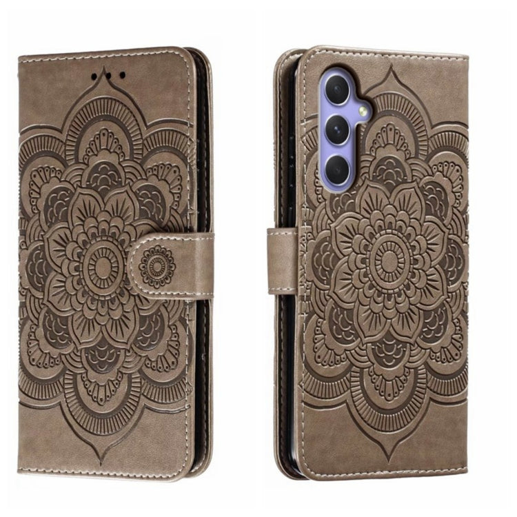 Sun Mandala Embossing Pattern Phone Leather Case, For Samsung Galaxy A55, For Samsung  Galaxy A15, For Samsung Galaxy S23 FE, For Samsung Galaxy A24 4G, For Samsung Galaxy M13 5G, For Samsung  Galaxy A23