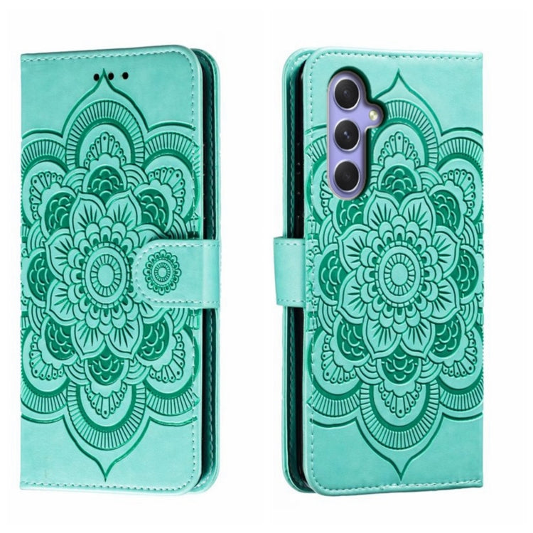 Sun Mandala Embossing Pattern Phone Leather Case, For Samsung Galaxy A55, For Samsung  Galaxy A15, For Samsung Galaxy S23 FE, For Samsung Galaxy A24 4G, For Samsung Galaxy M13 5G, For Samsung  Galaxy A23