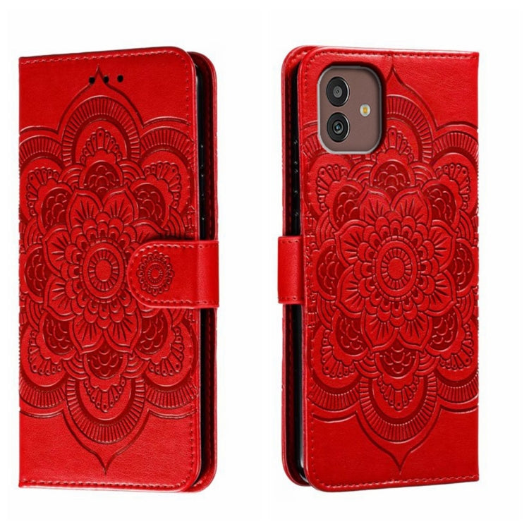 Sun Mandala Embossing Pattern Phone Leather Case, For Samsung Galaxy A55, For Samsung  Galaxy A15, For Samsung Galaxy S23 FE, For Samsung Galaxy A24 4G, For Samsung Galaxy M13 5G, For Samsung  Galaxy A23