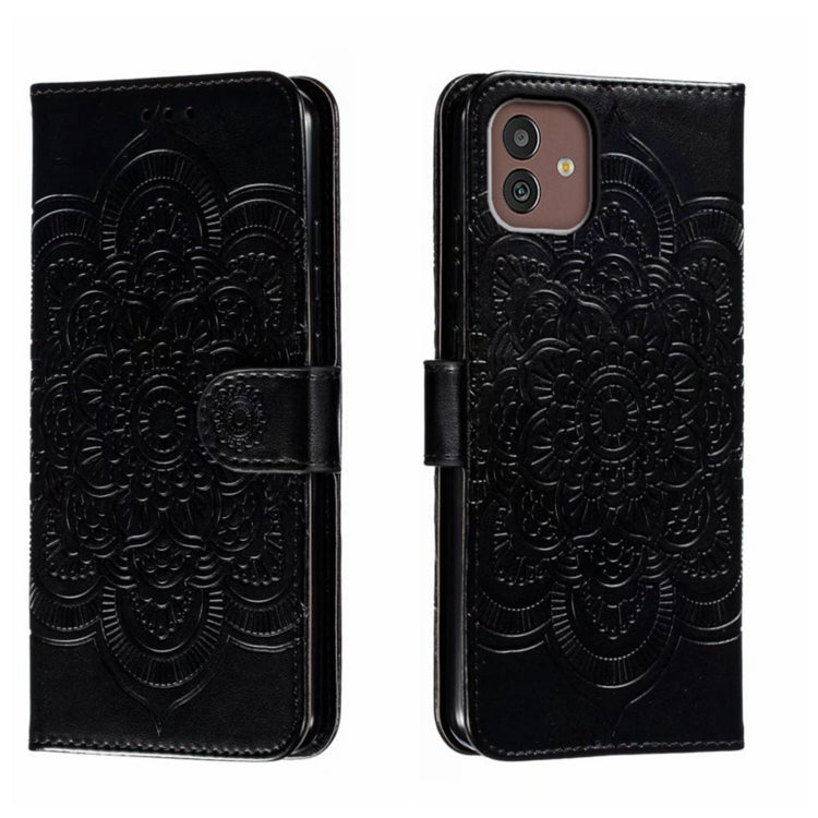 Sun Mandala Embossing Pattern Phone Leather Case, For Samsung Galaxy A55, For Samsung  Galaxy A15, For Samsung Galaxy S23 FE, For Samsung Galaxy A24 4G, For Samsung Galaxy M13 5G, For Samsung  Galaxy A23