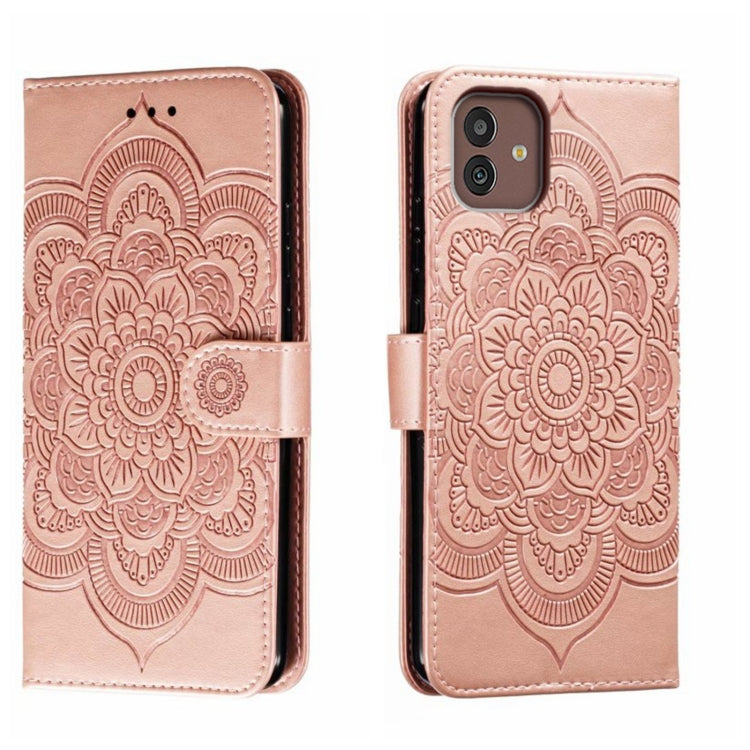 Sun Mandala Embossing Pattern Phone Leather Case, For Samsung Galaxy A55, For Samsung  Galaxy A15, For Samsung Galaxy S23 FE, For Samsung Galaxy A24 4G, For Samsung Galaxy M13 5G, For Samsung  Galaxy A23
