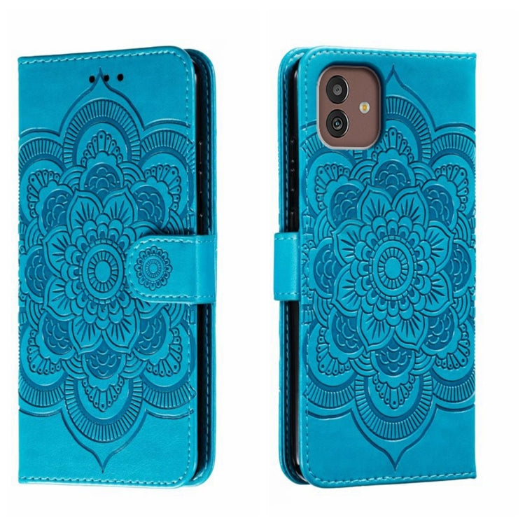 Sun Mandala Embossing Pattern Phone Leather Case, For Samsung Galaxy A55, For Samsung  Galaxy A15, For Samsung Galaxy S23 FE, For Samsung Galaxy A24 4G, For Samsung Galaxy M13 5G, For Samsung  Galaxy A23