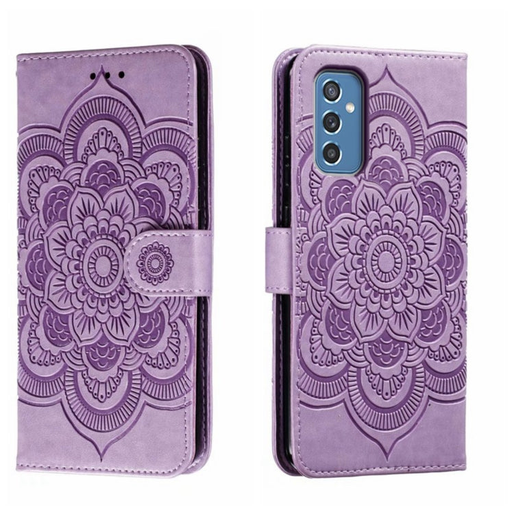 Sun Mandala Embossing Pattern Phone Leather Case, For Samsung Galaxy M52 5G, For Samsung Galaxy A13 5G, For Samsung  Galaxy A03S