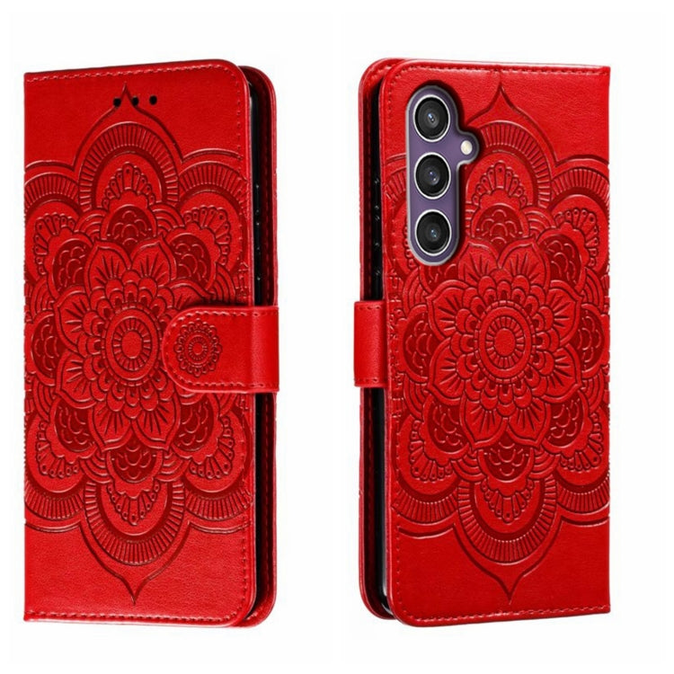 Sun Mandala Embossing Pattern Phone Leather Case, For Samsung Galaxy A55, For Samsung  Galaxy A15, For Samsung Galaxy S23 FE, For Samsung Galaxy A24 4G, For Samsung Galaxy M13 5G, For Samsung  Galaxy A23