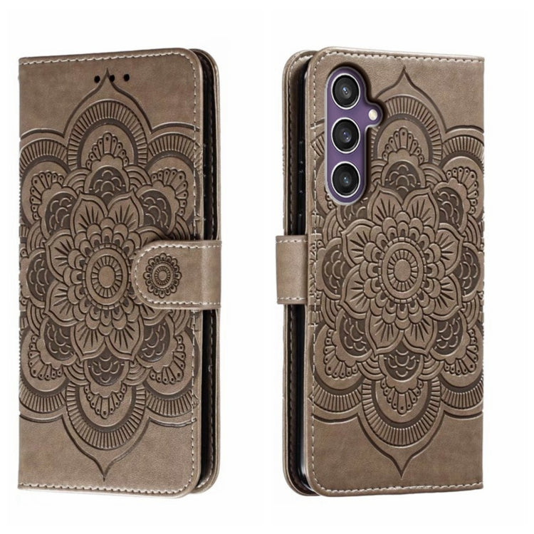 Sun Mandala Embossing Pattern Phone Leather Case, For Samsung Galaxy A55, For Samsung  Galaxy A15, For Samsung Galaxy S23 FE, For Samsung Galaxy A24 4G, For Samsung Galaxy M13 5G, For Samsung  Galaxy A23
