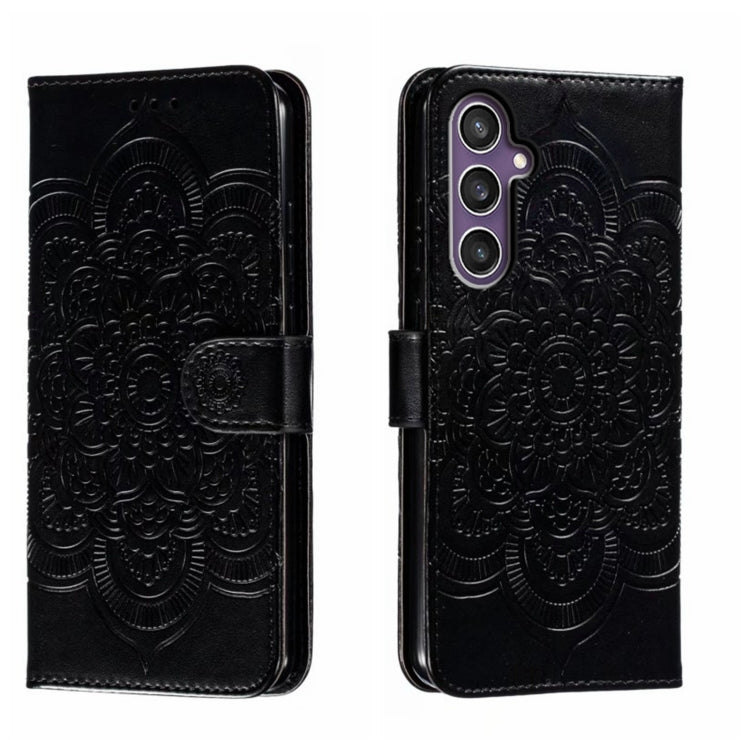 Sun Mandala Embossing Pattern Phone Leather Case, For Samsung Galaxy A55, For Samsung  Galaxy A15, For Samsung Galaxy S23 FE, For Samsung Galaxy A24 4G, For Samsung Galaxy M13 5G, For Samsung  Galaxy A23