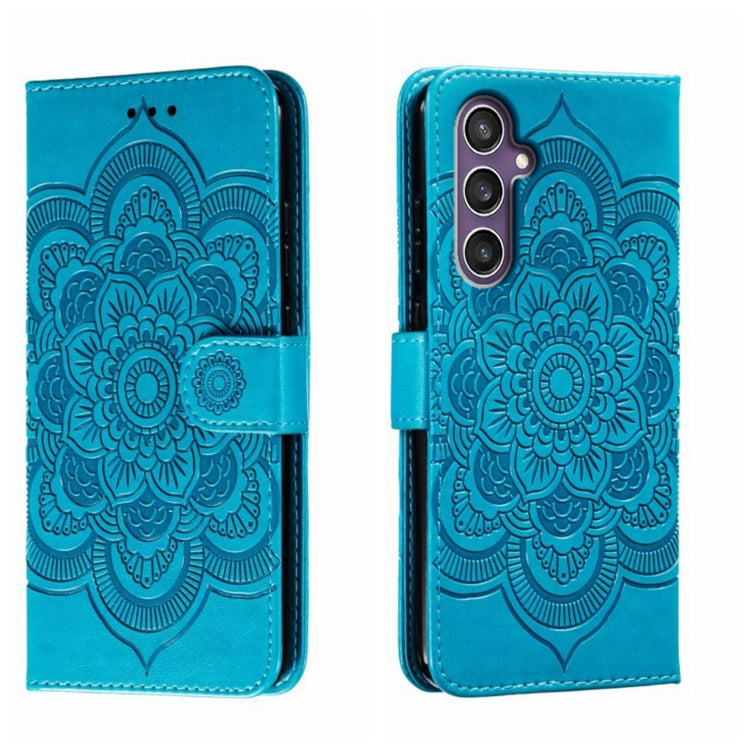 Sun Mandala Embossing Pattern Phone Leather Case, For Samsung Galaxy A55, For Samsung  Galaxy A15, For Samsung Galaxy S23 FE, For Samsung Galaxy A24 4G, For Samsung Galaxy M13 5G, For Samsung  Galaxy A23