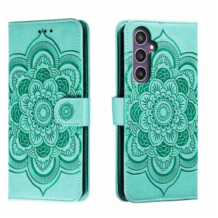 Sun Mandala Embossing Pattern Phone Leather Case, For Samsung Galaxy A55, For Samsung  Galaxy A15, For Samsung Galaxy S23 FE, For Samsung Galaxy A24 4G, For Samsung Galaxy M13 5G, For Samsung  Galaxy A23