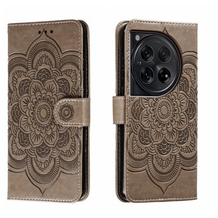 Sun Mandala Embossing Pattern Phone Leather Case, For OnePlus Nord 4, For OnePlus Nord CE4 Lite Global, For OnePlus Ace 3, For OnePlus 12, For OnePlus Ace 2V, For OnePlus 11